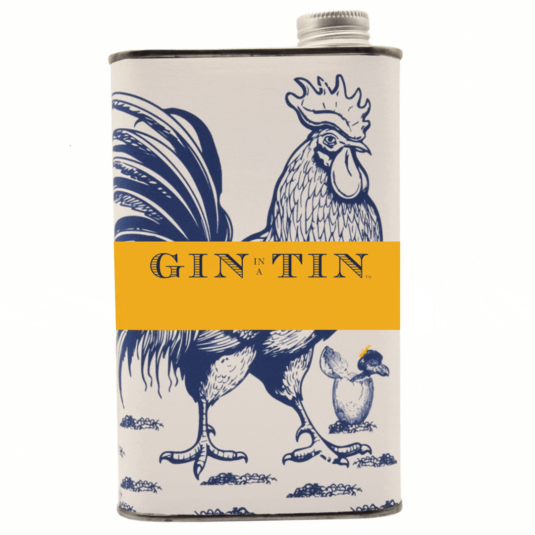 Customise a Beautiful Cockerel Tin of London Dry Gin - Perfect for Gifting