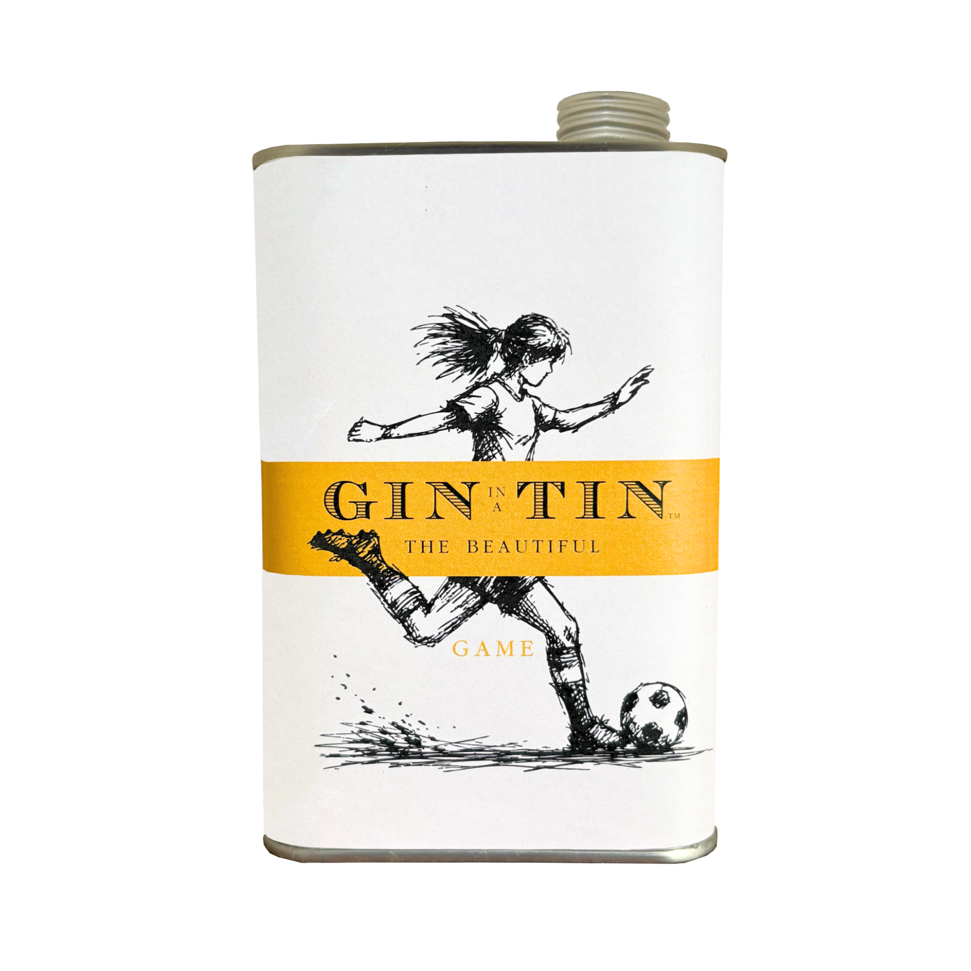 © 2026 Gin In A Tin - 50cl Tin - London Dry Gin No.2 - Football Ladies Tin Design