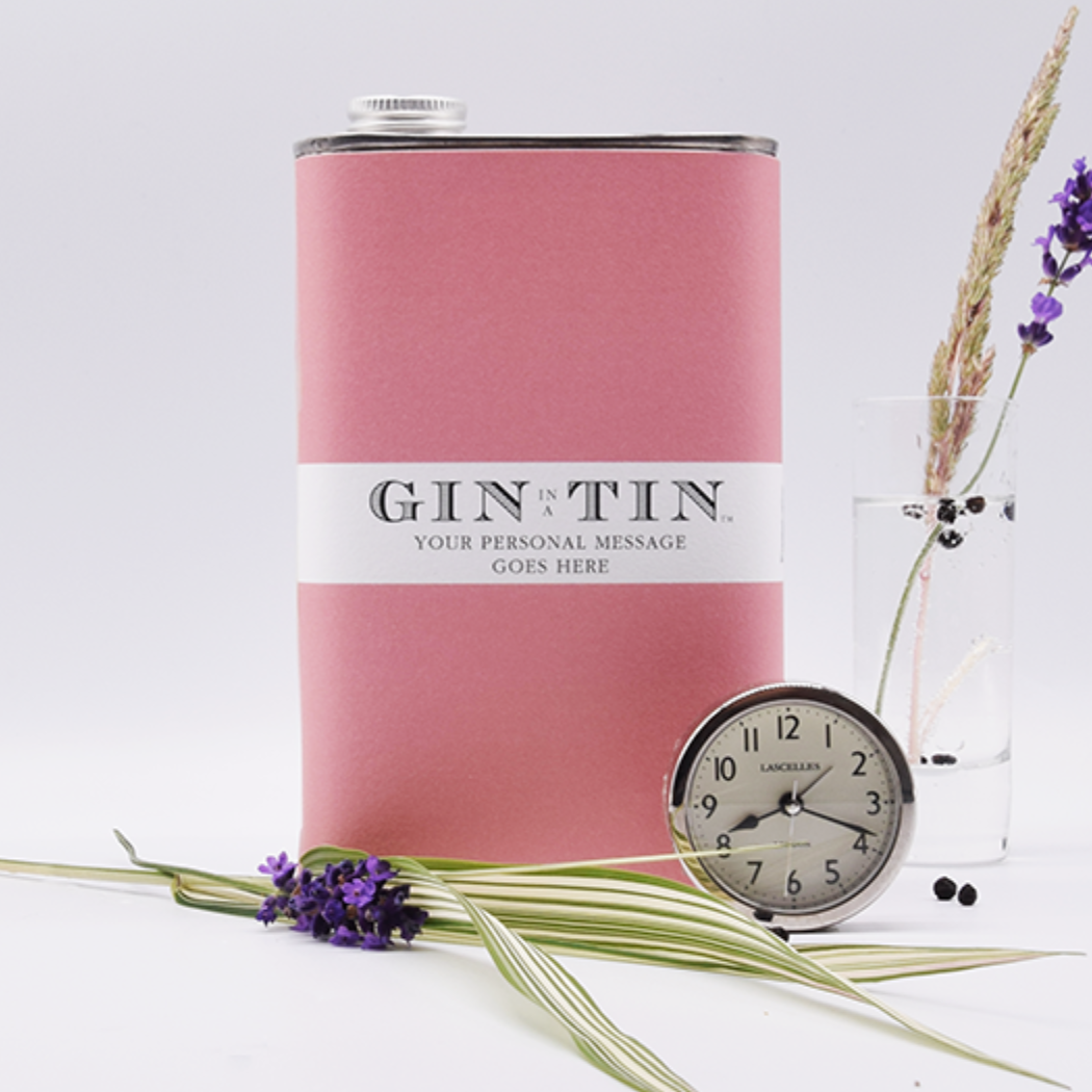 personalised gin in a tin