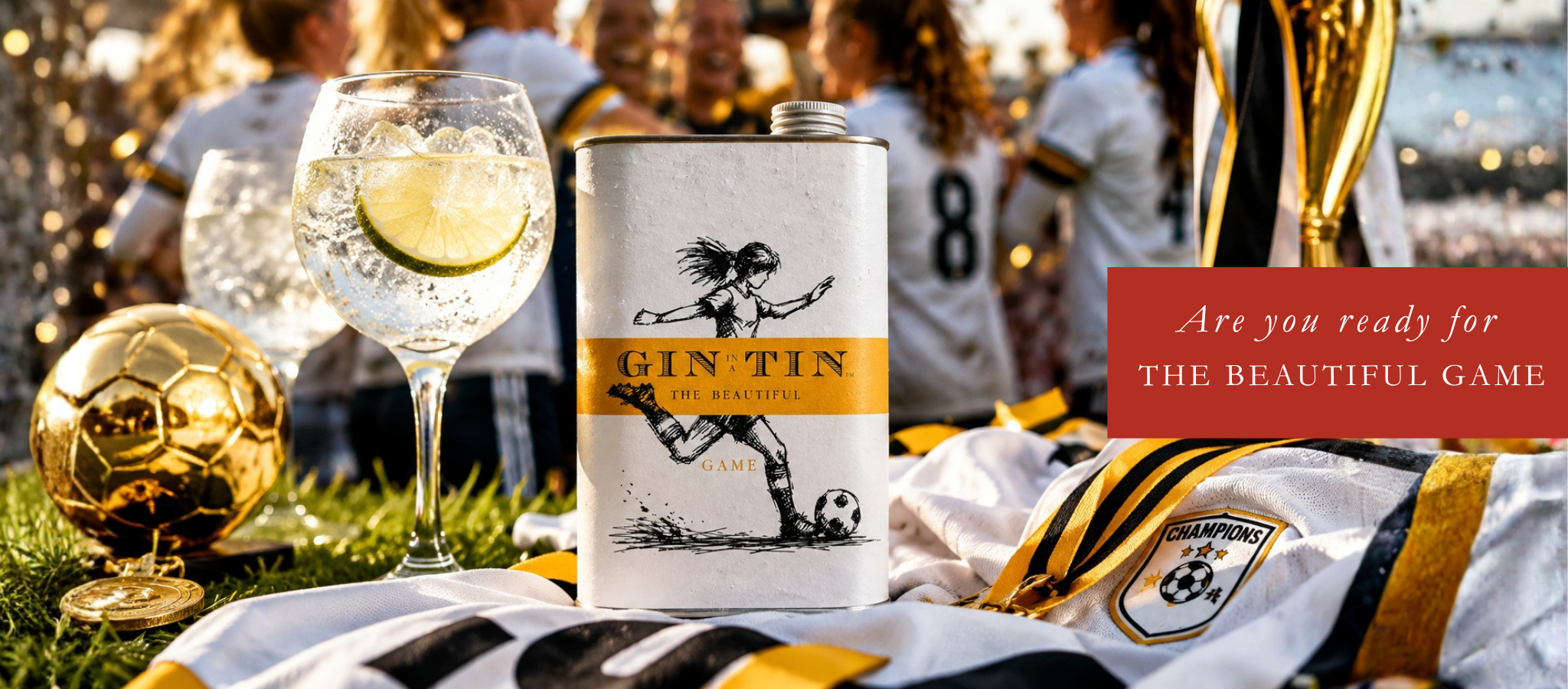 Gin In A Tin- Football Tins Full of London Dry Gin