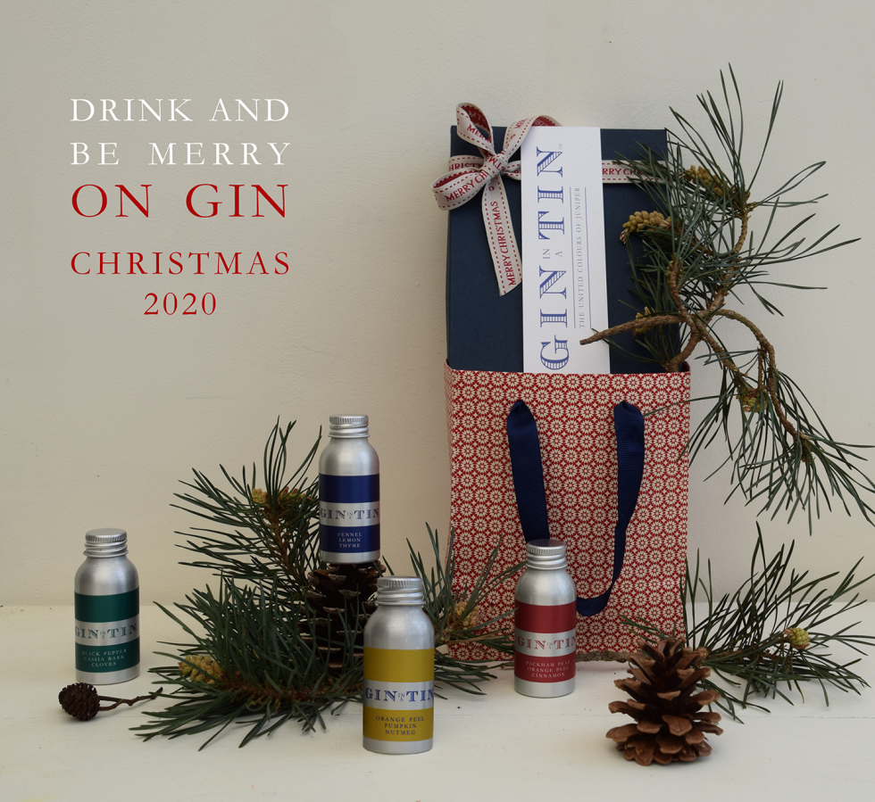 Box Set of Four Christmas Gins Gin In A Tin Gin Gifts